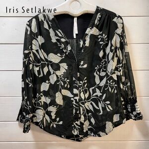 IRIS SETLAKWE – Black & White Floral Blouse 8